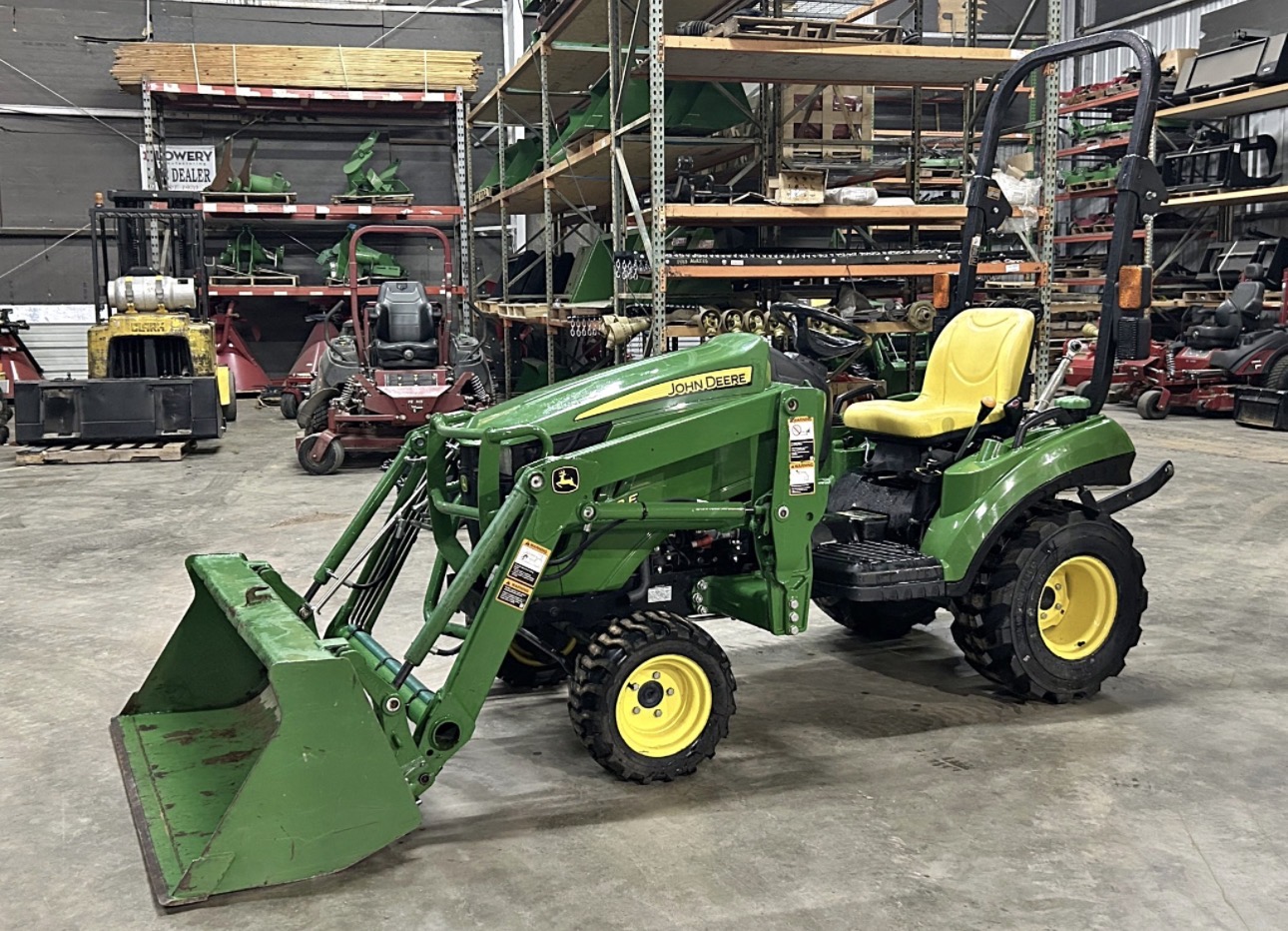 24 HP 4WD John Deere 1023E Diesel Loader 4x4 Tractor - Image 2